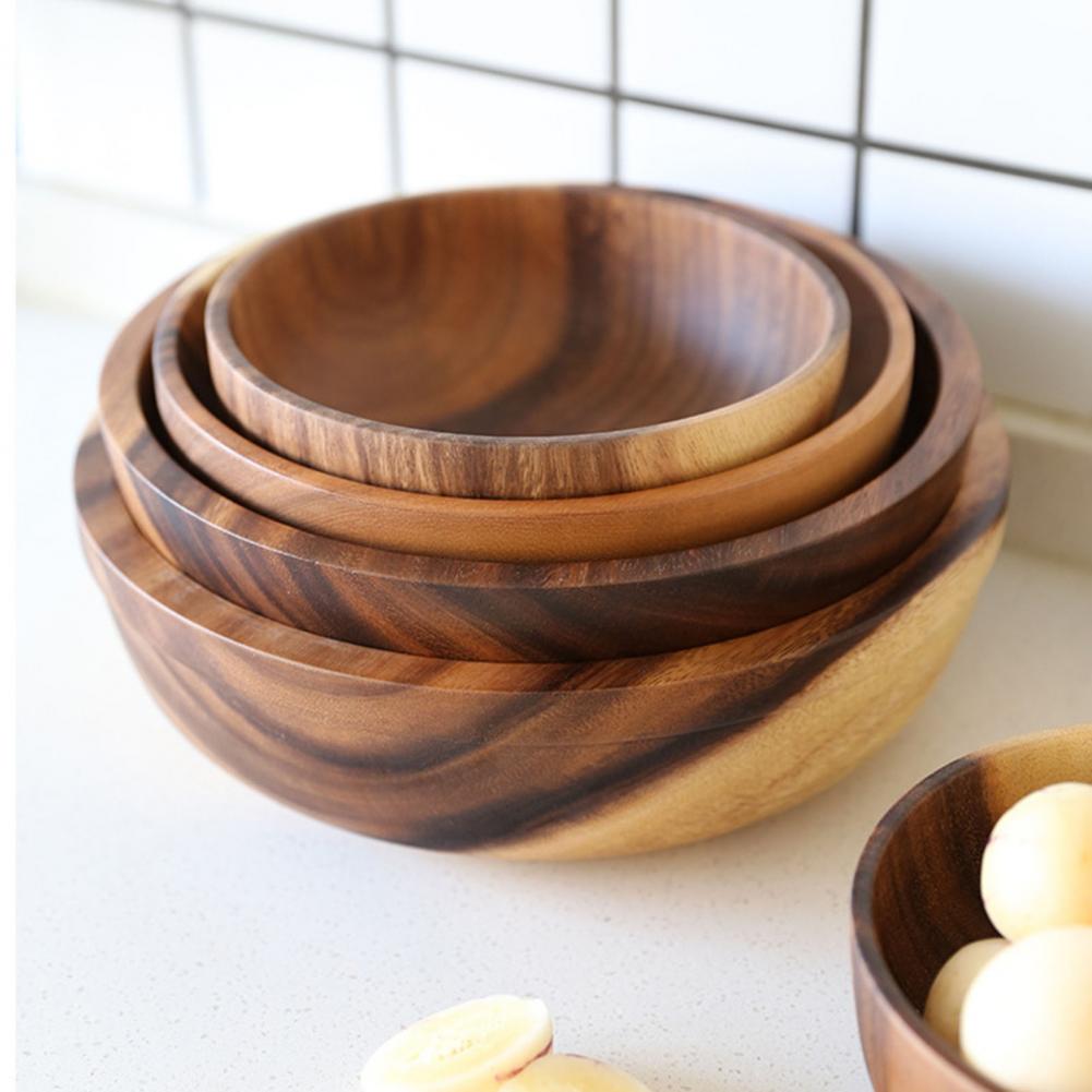 Handcrafted Natural Wood Serving Bowl
