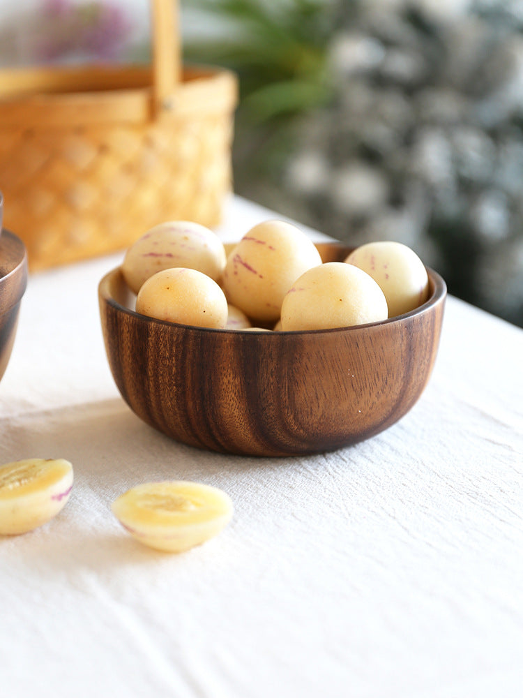 Handcrafted Natural Wood Serving Bowl