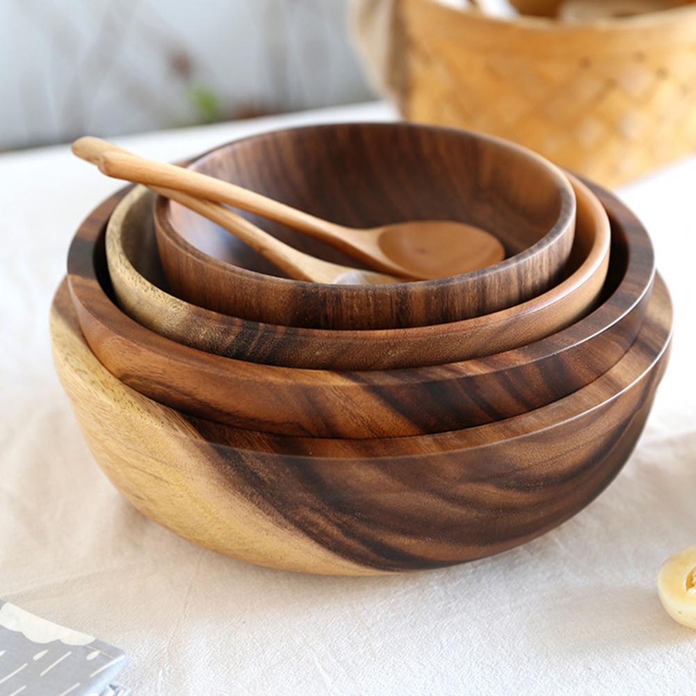 Handcrafted Natural Wood Serving Bowl