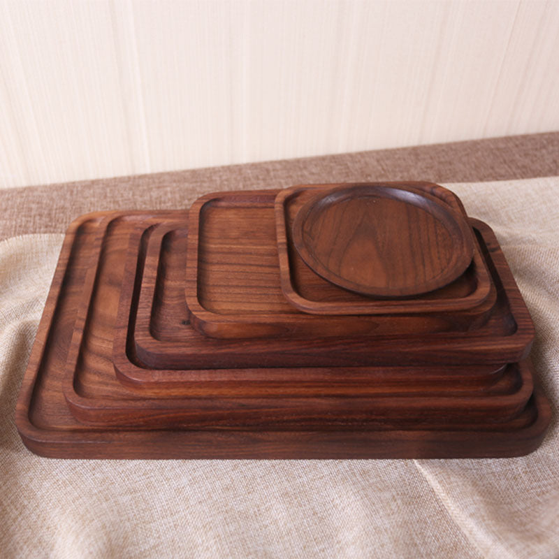 Japanese Wooden Rectangular Dinner Plate